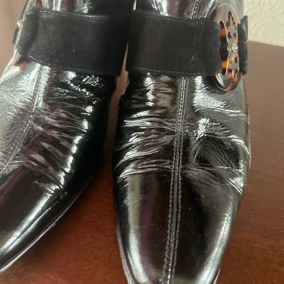 Brighton Patent Leather Rococo Mule 3" Sz 9.5 - Picture 6 of 9